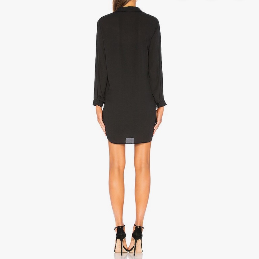 Drape Button Front Mini in Black KRISA - image 3